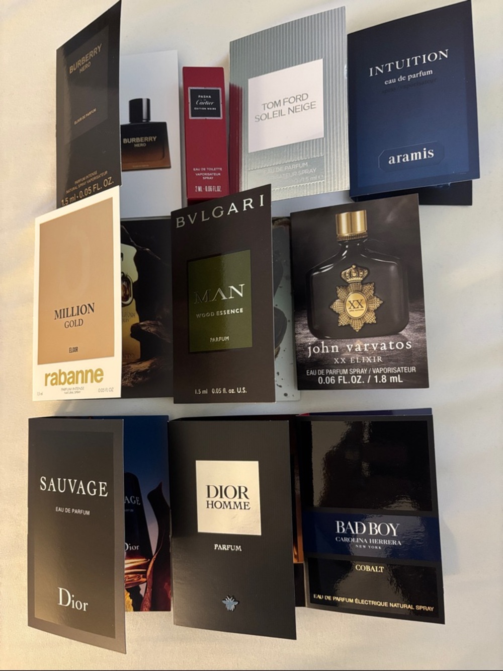Men's Designer Fragrance Samples (10) Multiple Brands